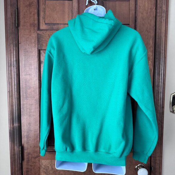 Gildan Green Hoodie Sweatshirt w/IRISH & Shamrock Medium - Picture 9 of 12